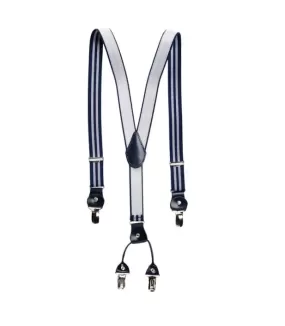 A.X.N.Y Boys Navy Stripe Suspenders SUSP1248