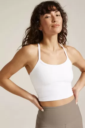 Beyond Yoga Slim Racerback Cropped Tank - White