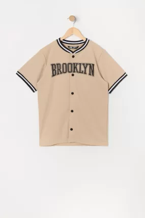 Boys Brooklyn Graphic Mesh Baseball Jersey