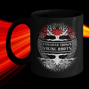 Canadian Grown Viking Roots Black Mug