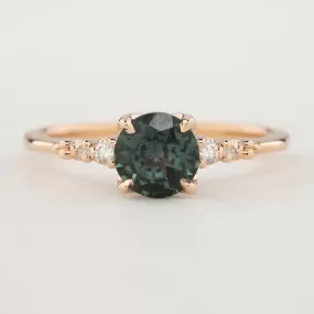 Estel Luxe Ring - 0.97ct Peacock Green Montana Sapphire (One of a kind)