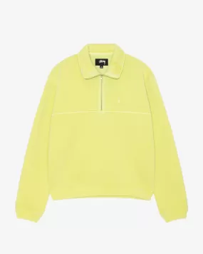 Fleece Zip Mock Grey Lime