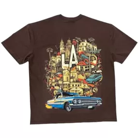 G West Printed La Culture Basic Tee (Brown) GWPBAST5015