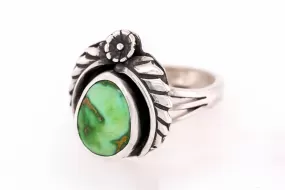 Gary Glandon Flower and Leaf Sonoran Turquoise Ring