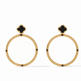 Julie Vos Chloe Statement Earring Obsidian Black