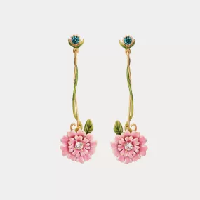 Pink Peony Earrings