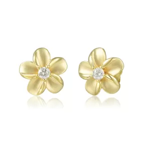 Plumeria Stud Earrings