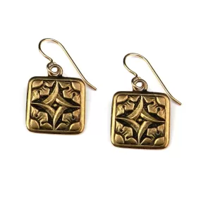 SIRIUS Dog Star Vintage Button Earrings - Bronze