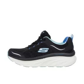 Skechers Womens D Lux Walker Infinite Motion Black Light Blue